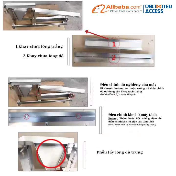 Máy tách lòng trắng trứng