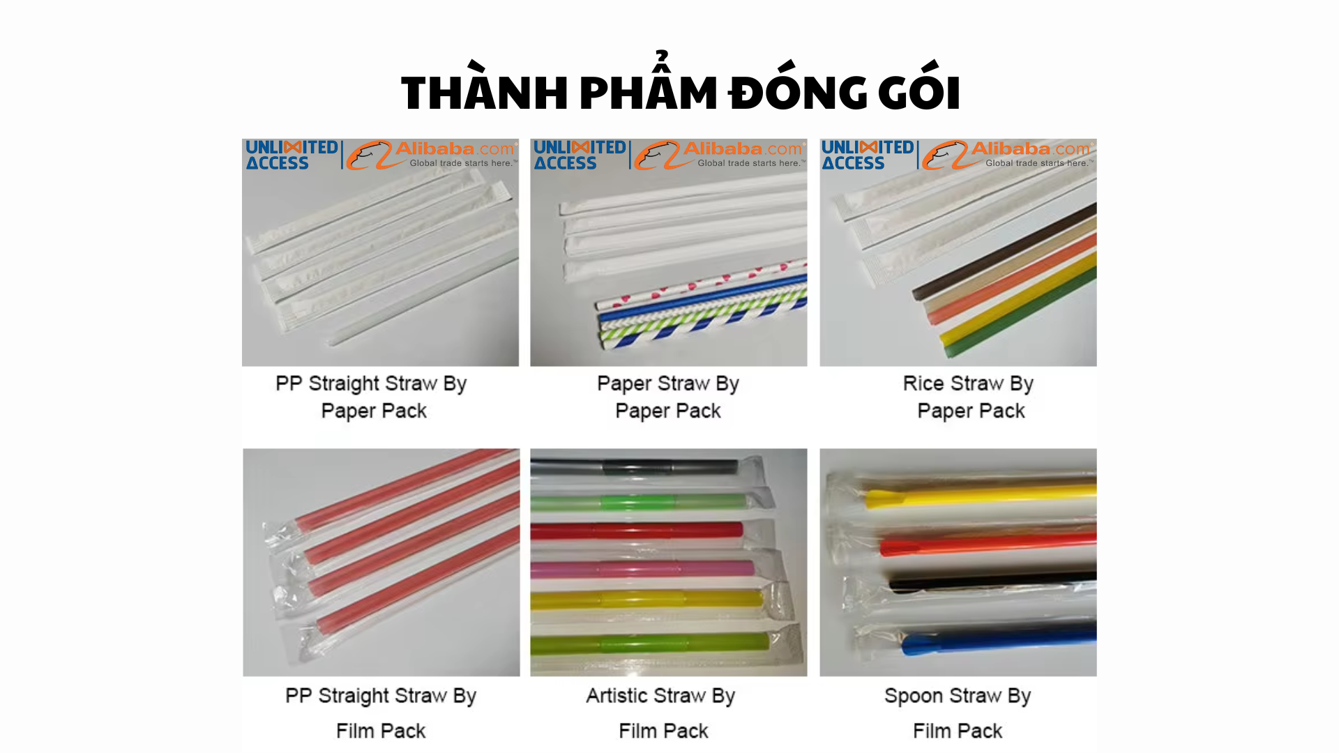 Thành phẩm đóng gói ống hút