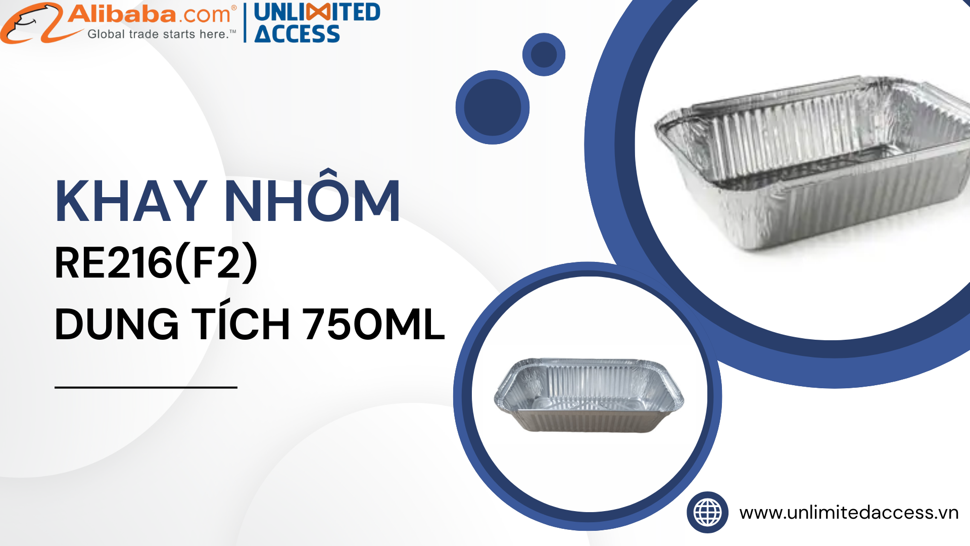 KHAY NHÔM 750ML