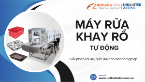 máy rửa khay rổ