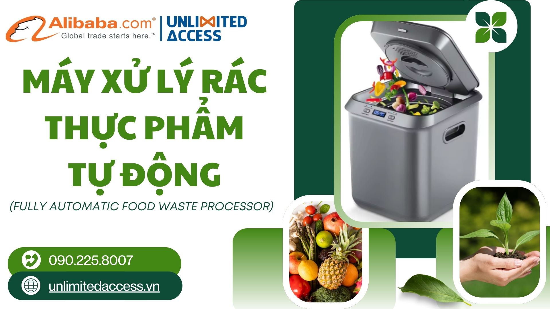 TRÂM - MÁY XỬ LÝ RÁC THỰC PHẨM TỰ ĐỘNG