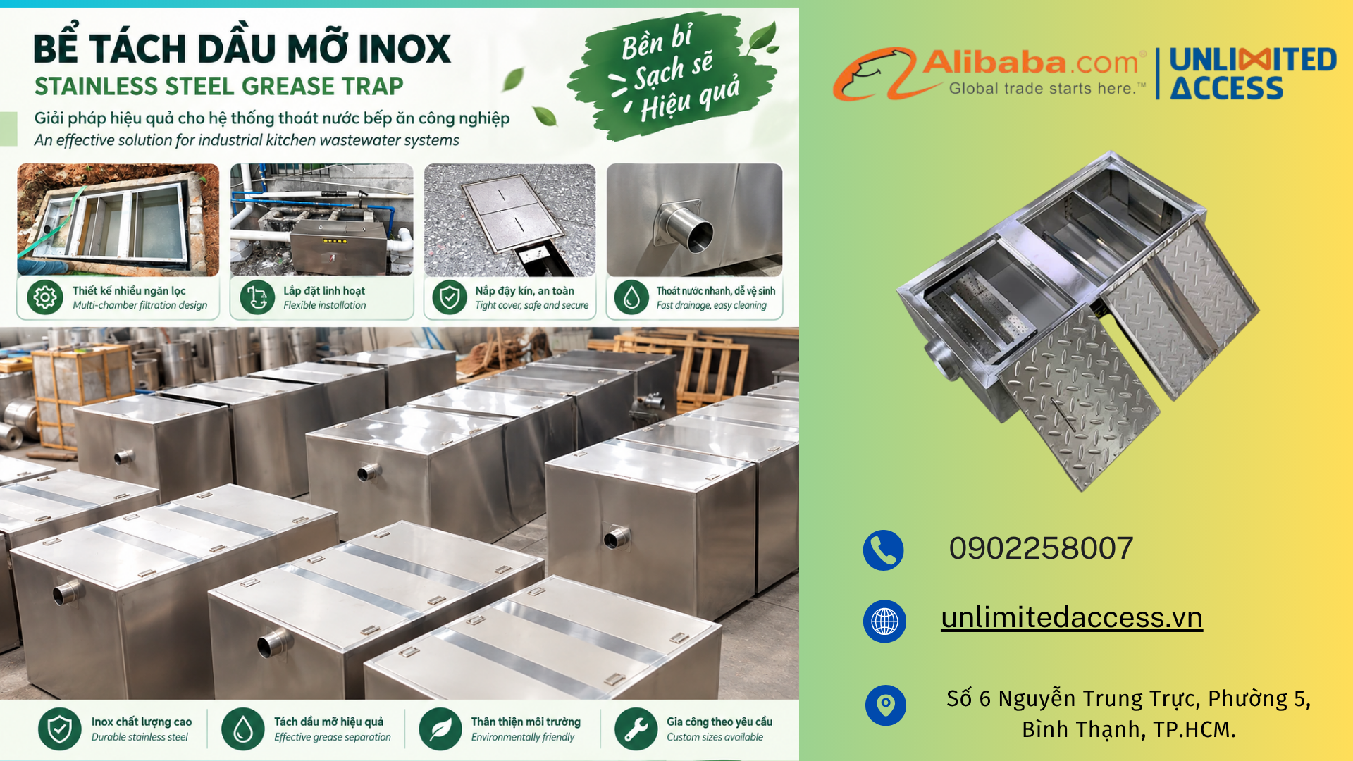 máy tách dầu mỡ inox