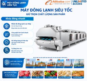 MÁY ĐÔNG LẠNH SIÊU TỐC NITƠ LỎNG CÔNG NGHIỆP – GIẢI PHÁP CẤP ĐÔNG SIÊU TỐC CHO THỰC PHẨM