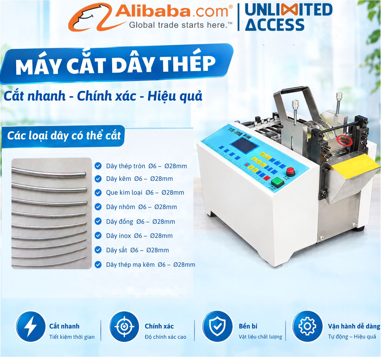 Máy Cắt Dây Cáp Tự Động
