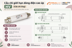 Cầu chì giới hạn dòng điện cao áp HV 7.2kV–12kV